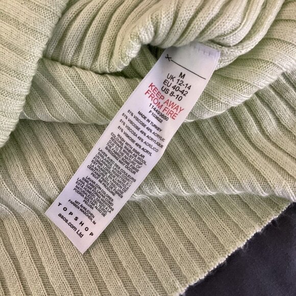 TOPSHOP Ribbed Knit Tank Green - Picture 14 of 16